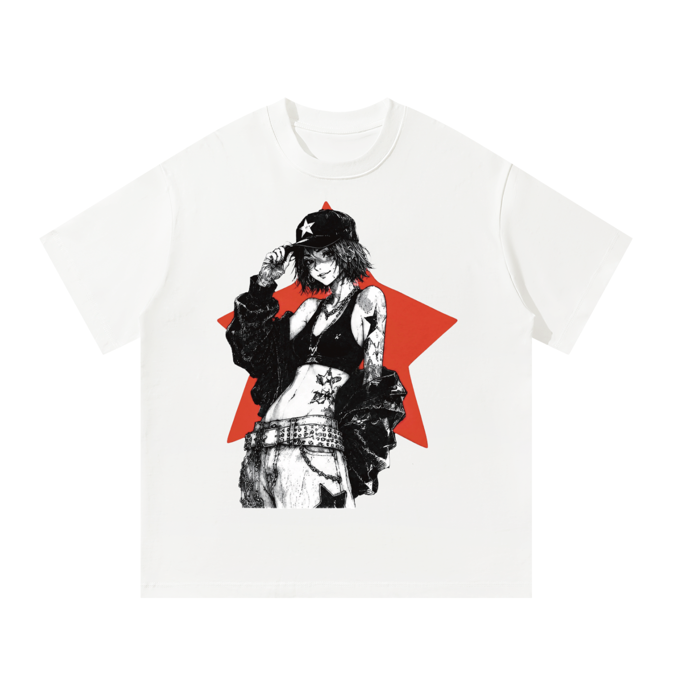 ' Star Girl : Expression #4 ' - Unisex Oversized T-Shirt