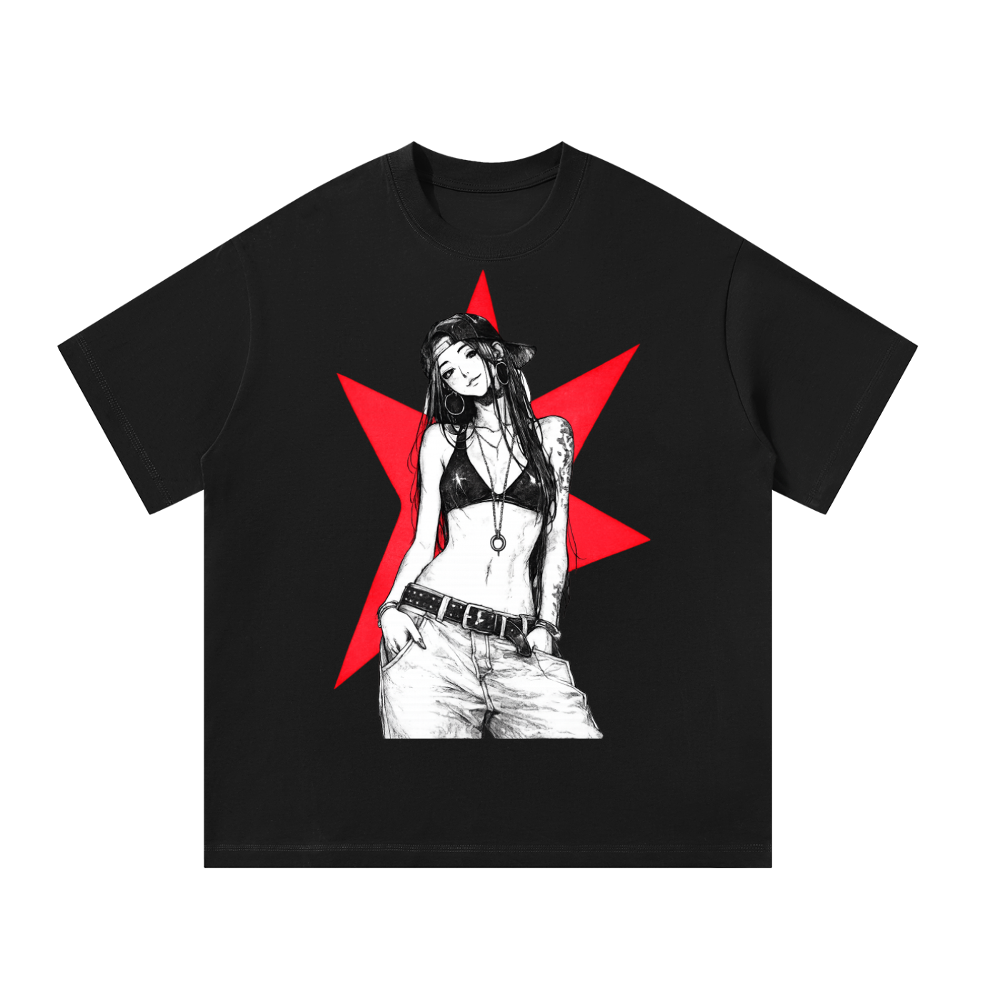 ' Star Girl : Expression # 1 ' - Unisex Oversized T-Shirt