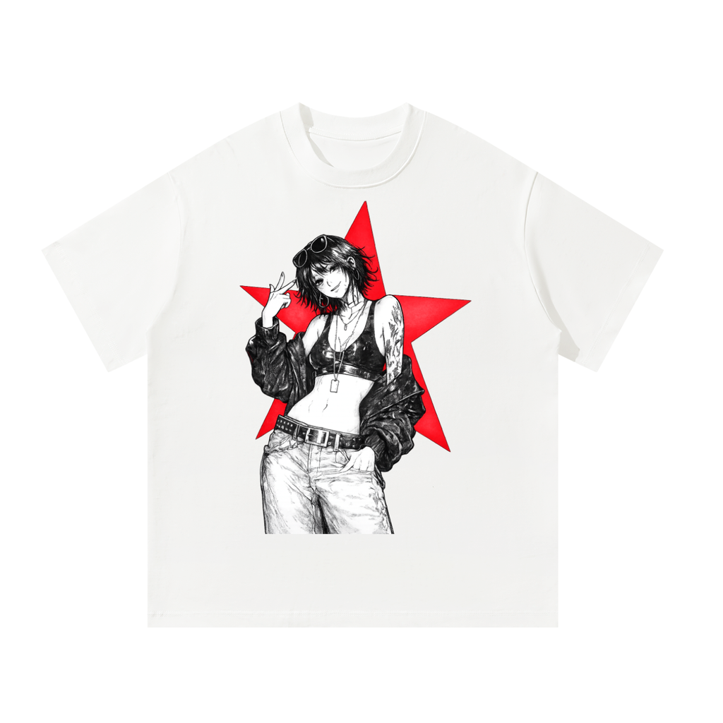 ' Star Girl : Expression # 2 ' - Unisex Oversized T-Shirt