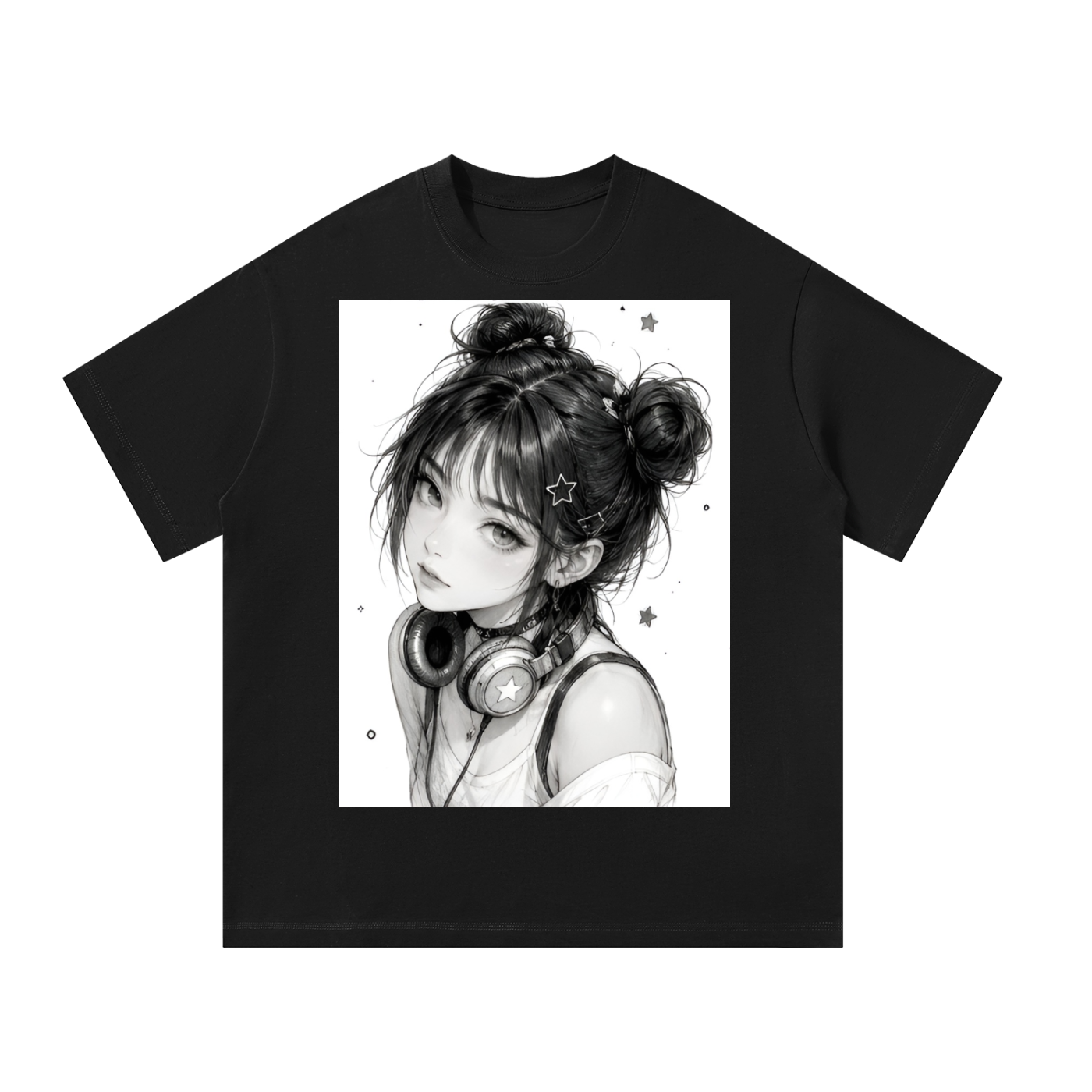 ' Sketchpad Girl : Expression # 1 ' - Unisex Oversized T-Shirt